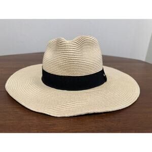L*Space Cream Foldable Sun Floppy Hat One Size Women's